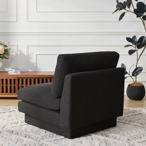Montyne Bouclé Armless Chair - Modern Accent Chair | Accent Chairs for Living Room | Kinwell Furniture | Leather Armchairs & Boucle Armchairs